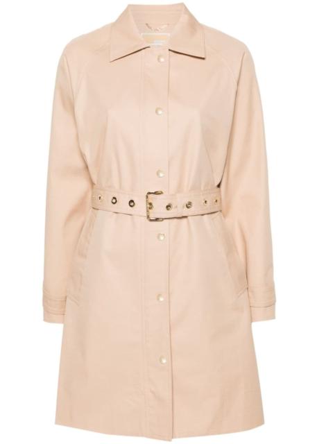 MICHAEL KORS twill midi trench coat