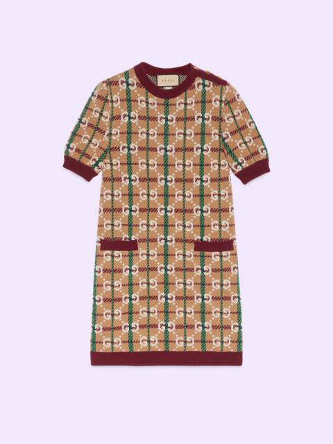 GUCCI GG check wool dress