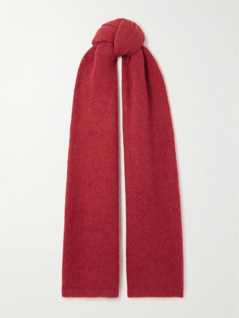 Brunello Cucinelli Bead-embellished Brushed Alpaca-blend Scarf