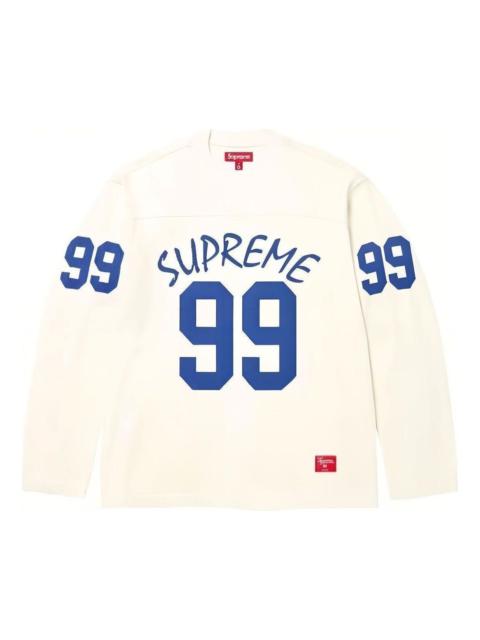 Supreme 99 L/S Football T-Shirt 'White Blue' SUP-SS24-015