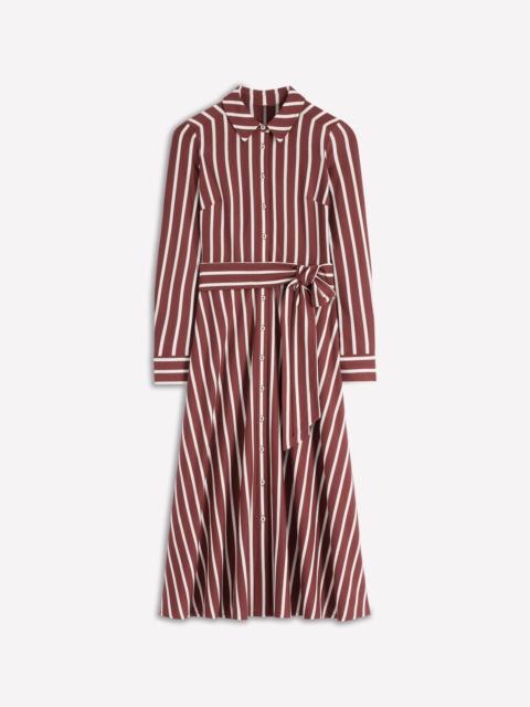 BODEN Marcia Jersey Shirt Dress-Burnt Orange, Painted Dot
