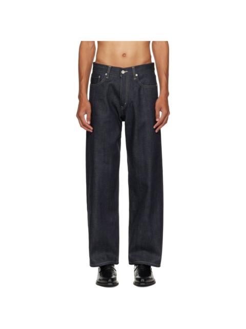 NEIGHBORHOOD Navy Rigid Denim Full Cut Jeans