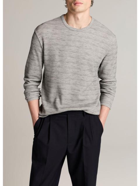 Vince Space-Dye Cotton-Blend Thermal Long-Sleeve T-Shirt