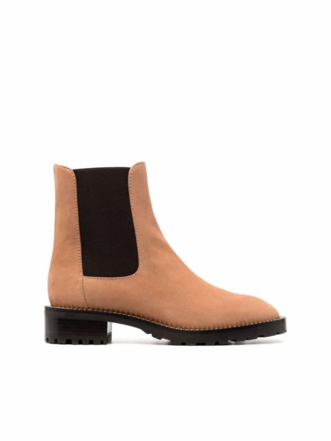 suede chain-link chelsea boots