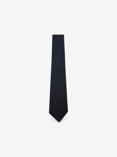 Canali geometric-print silk tie