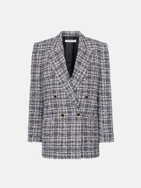 Alessandra Rich OVERSIZED CHECKED LUREX TWEED JACKET