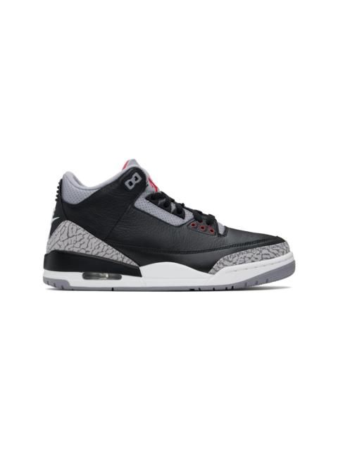 Jordan Black & Gray Air Jordan 3 Retro Sneakers