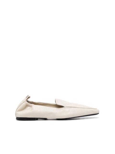Totême The Travel lizzard-effect loafers