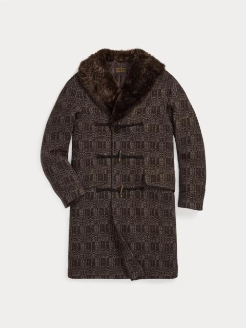 RRL by Ralph Lauren Shearling-Collar Jacquard Coat