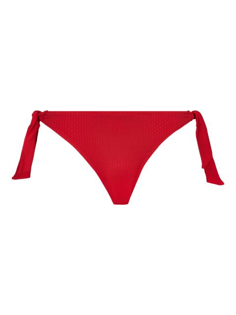 Vilebrequin Women Mini brief Side Tie Bikini Bottom Plumetis