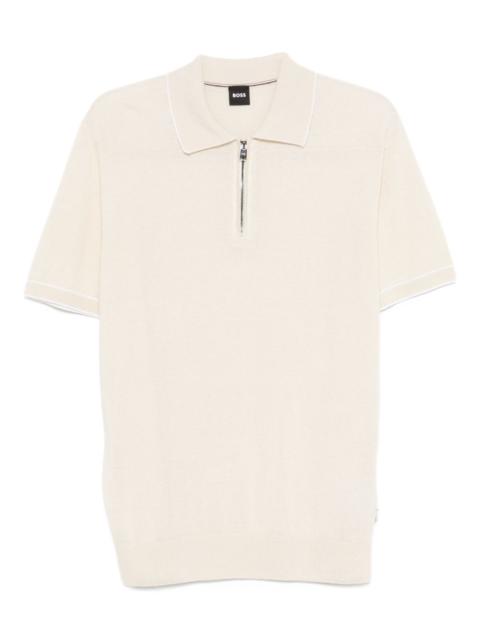 BOSS half-zip polo shirt