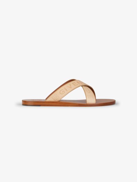 Givenchy GIVENCHY 4G crossed leather sandals
