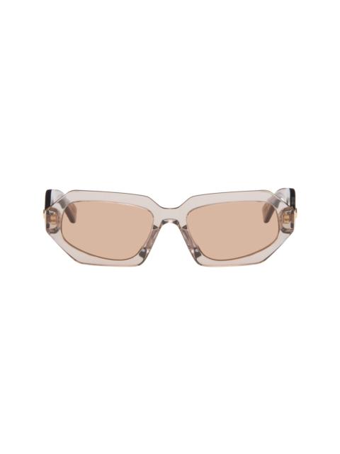 Bottega Veneta Brown Classic Oval Sunglasses