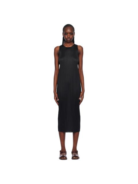 Pleats Please Issey Miyake Black Basics Midi Dress