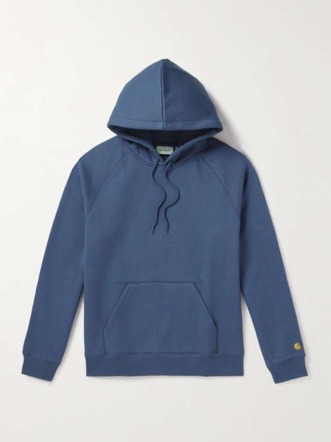 Chase Logo-Embroidered Cotton-Jersey Hoodie