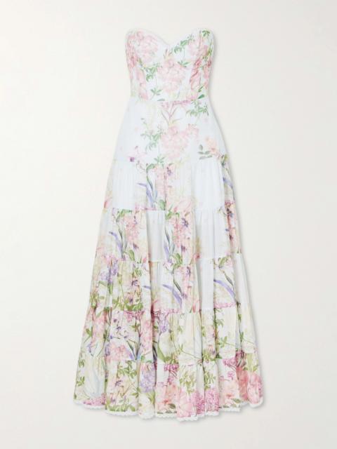 Charo Ruiz Danny Floral-print Cotton-blend Midi Dress