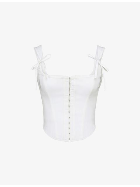 House of CB Kikki Stretch-Cotton Corset Top
