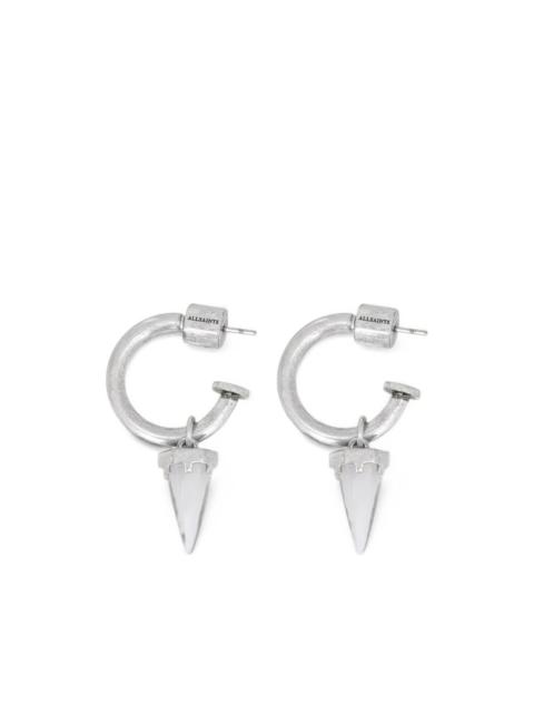 ALLSAINTS Laio spike-pendant hoop earrings