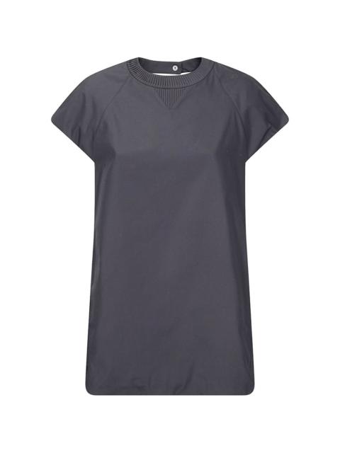 sacai poplin short-sleeve dress