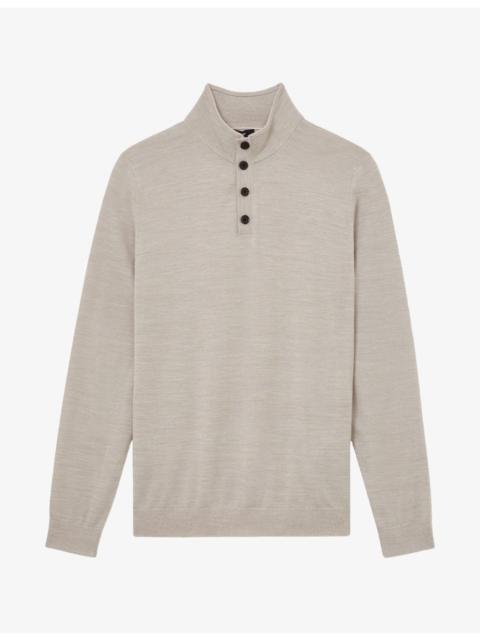 REISS Farnham High-Neck Wool Jumper