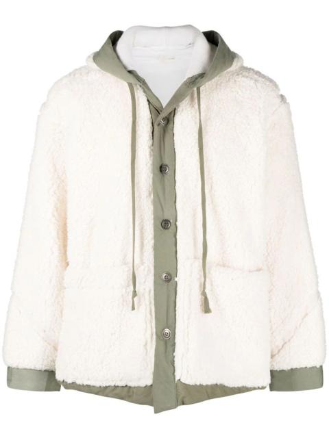 Greg Lauren $2950 NWT Greg Lauren Ivory Sherpa Hooded Boxy XXL (Size 5