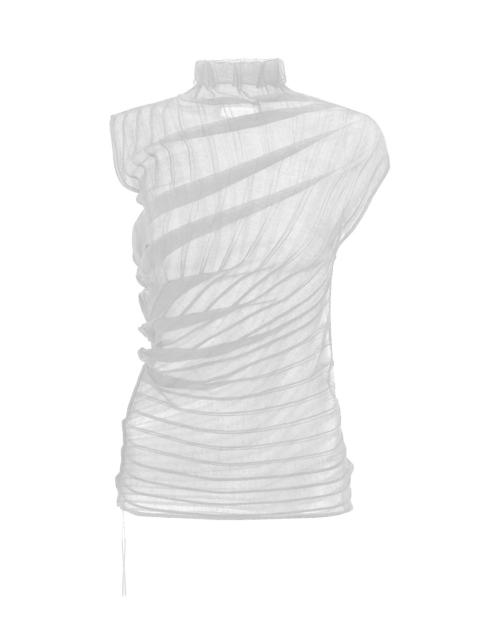 Victoria Beckham DRAPED SLEEVELESS HIGH NECK TOP