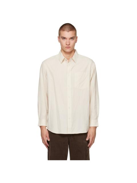 Dunst Off-White Informal Striped Shirt