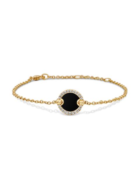 DAVID YURMAN Women's Petite DY Elements Center Station Chain Bracelet in 18K Yellow Gold - Black Onyx