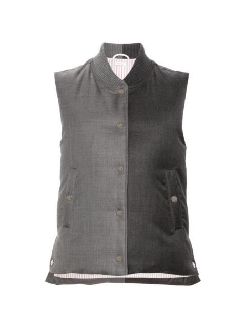 baseball-collar wool gilet