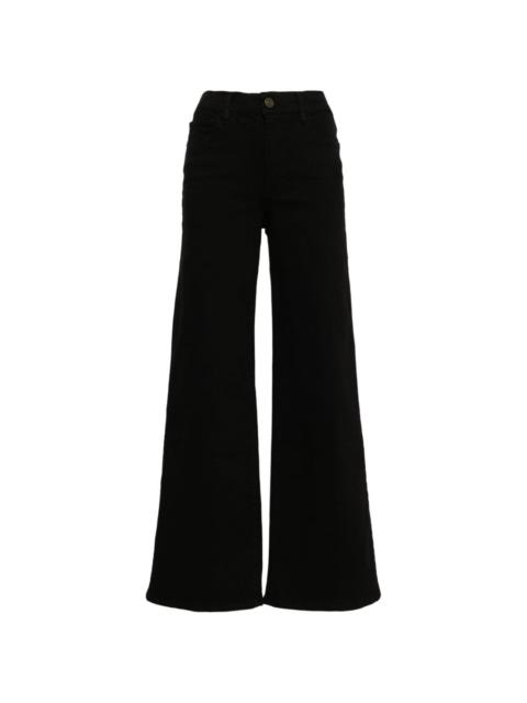 high-rise wide-leg jeans