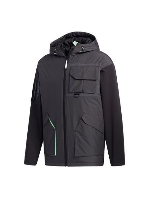 adidas Urban Pad Jkt Outdoor Sport Reflective Jacket Men Black GV3518