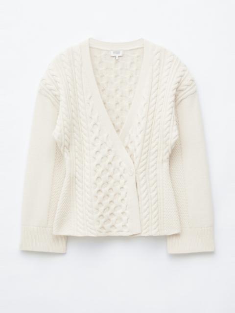 & Other Stories Wool-Cotton Cable Knit Cardigan