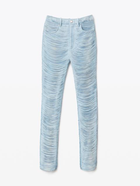 Alexander Wang FRINGE 5-POCKET PANT IN POWER MESH