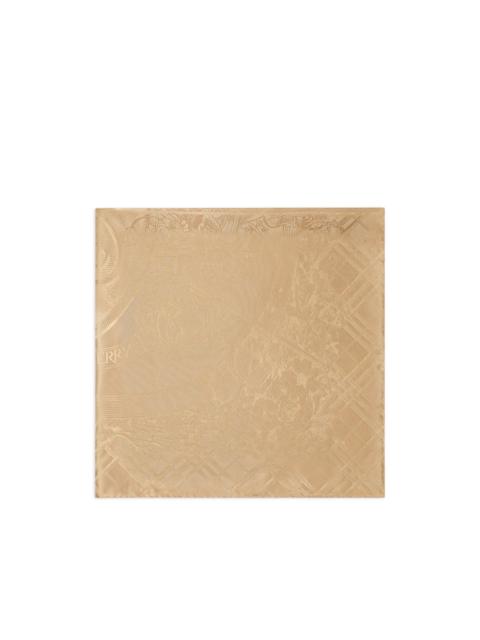 Burberry floral crest silk scarf