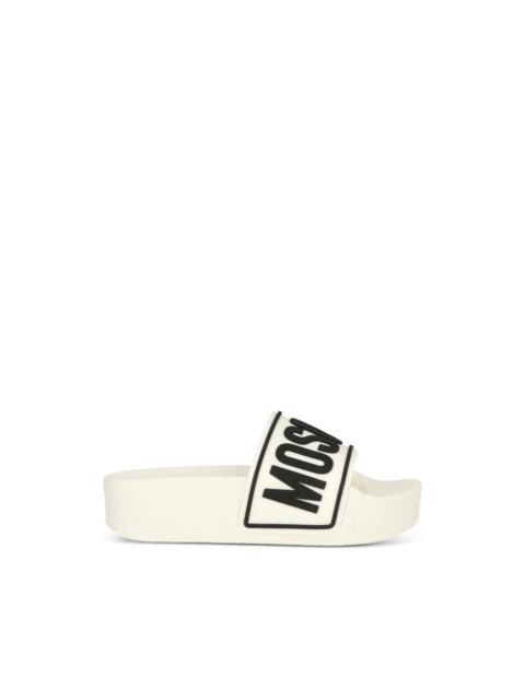 Moschino logo flip flops