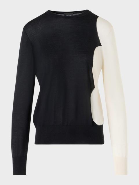 AKRIS Cloud Cashmere-Silk Crewneck Sweater