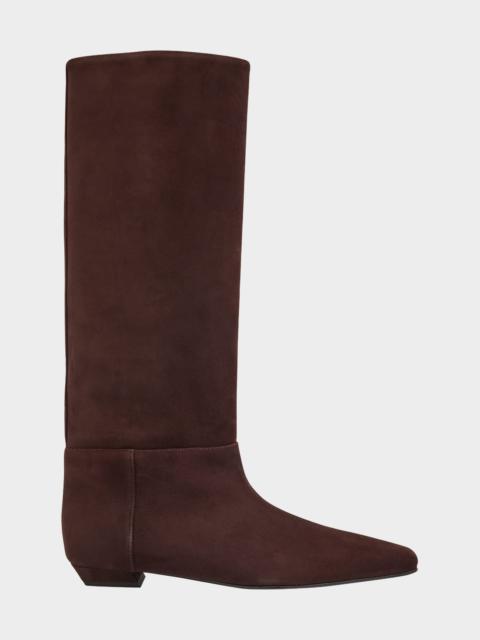 Proenza Schouler Trap Flat Leather Knee-High Boots