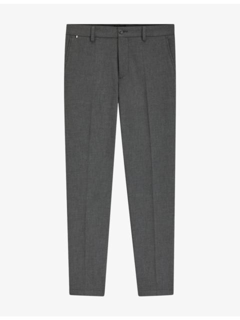 BOSS Tapered-Leg Slim-Fit Cotton-Blend Trousers