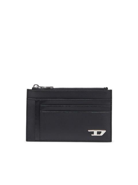 Diesel LEATHER CARD HOLDER WITH ZIP POCKET