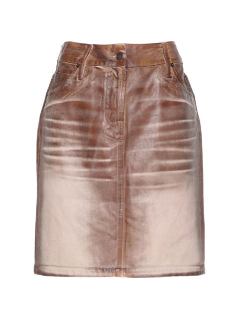Acne Studios coated-finish cotton skirt