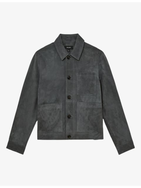 REISS Wilstead Patch-Pocket Suede Jacket