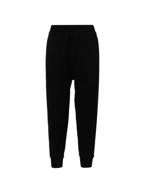 sequinned logo-patch tapered track pants
