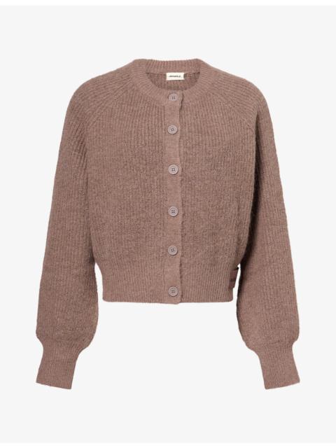 ADANOLA Ribbed Knitted Cardigan