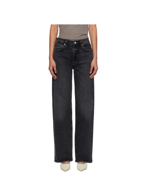 AGOLDE Black Harper Straight Comfort Stretch Jeans