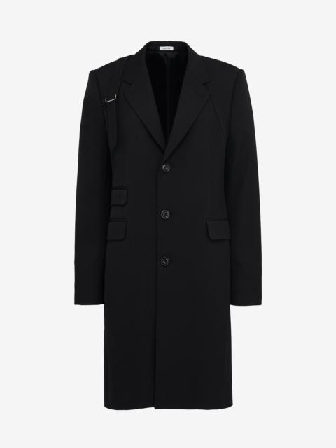 Alexander McQueen Men's McQueen Harness Coat in Black