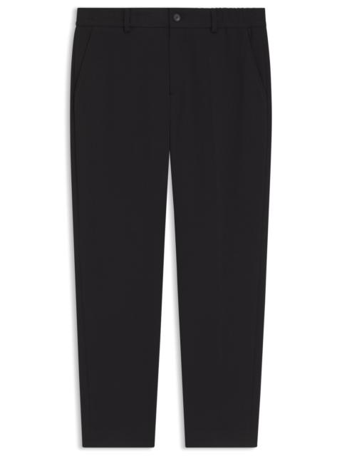 BOSS TAPERED-FIT PANTS IN COTTON-BLEND JERSEY