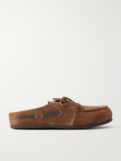 Brunello Cucinelli Suede slip-on moccasins Brown