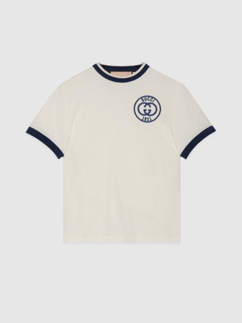 GUCCI Cotton jersey T-shirt with Gucci embroidery