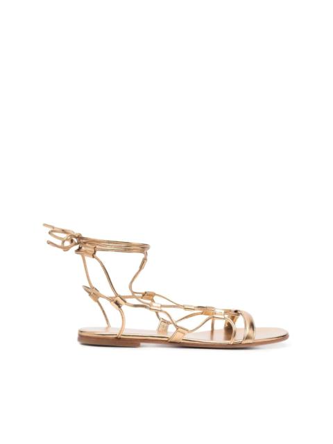 multi-way strap leather sandals