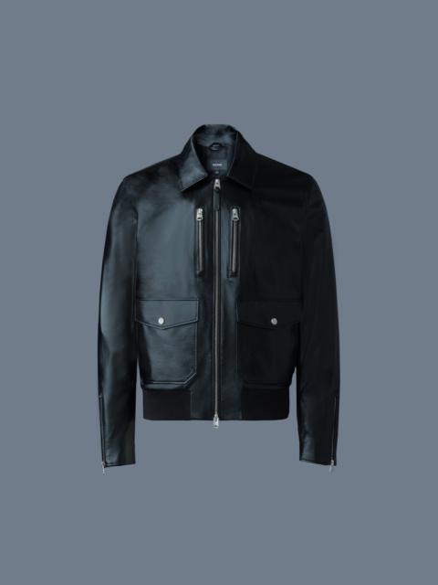 MACKAGE CHANCE Spread Collar Leather Jacket